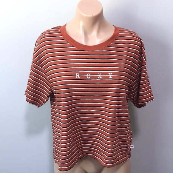 ROXY Logo Stripe Short Sleeve Tee - Picture 1 of 5